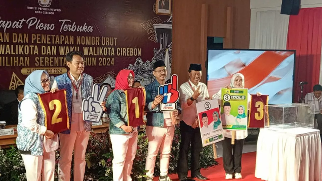 3 Paslon Pemilihan Wali Kota Cirebon Dapat Nomor Urut, Siap Bersaing dalam Pilkada 2024