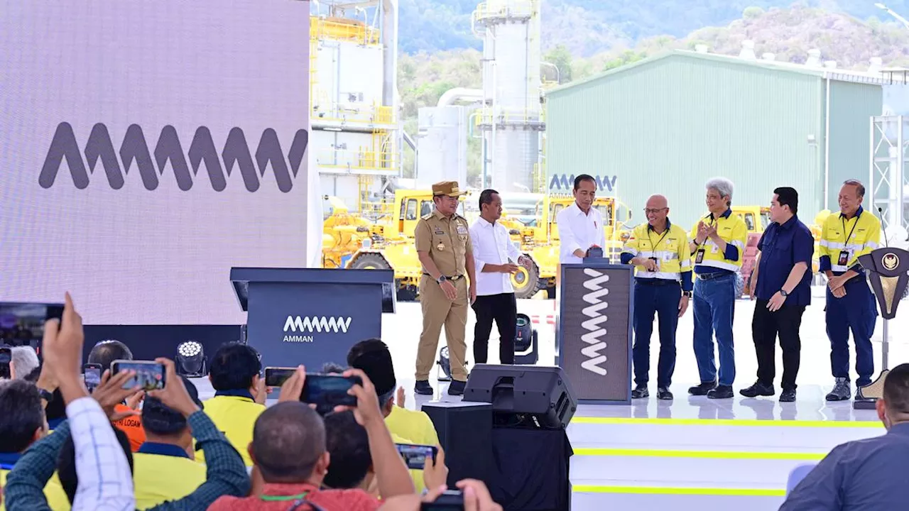 Jokowi Resmikan Smelter Amman, Olah 900 Ribu Ton Konsentrat per Tahun