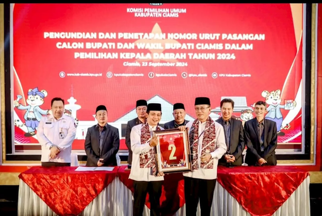 Pasangan Calon Tunggal di Ciamis Dapat Nomor Urut 2