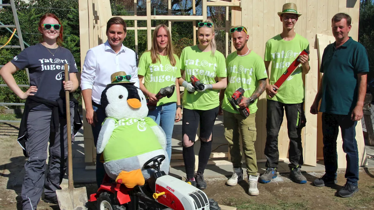 Landjugend Kottes errichtete Gerätehaus für Volksschule