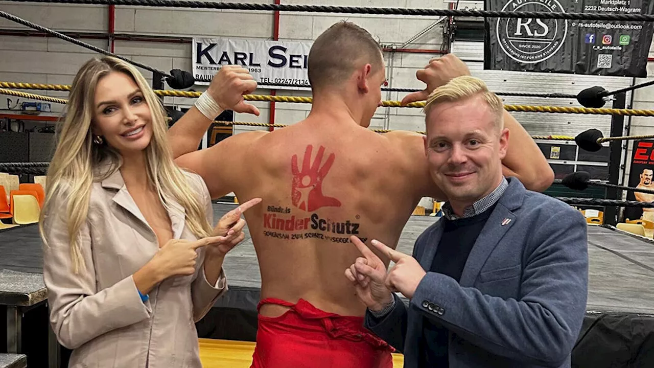 Wrestling in Deutsch-Wagram brachte 3.000 Euro für Kinderschutz ein