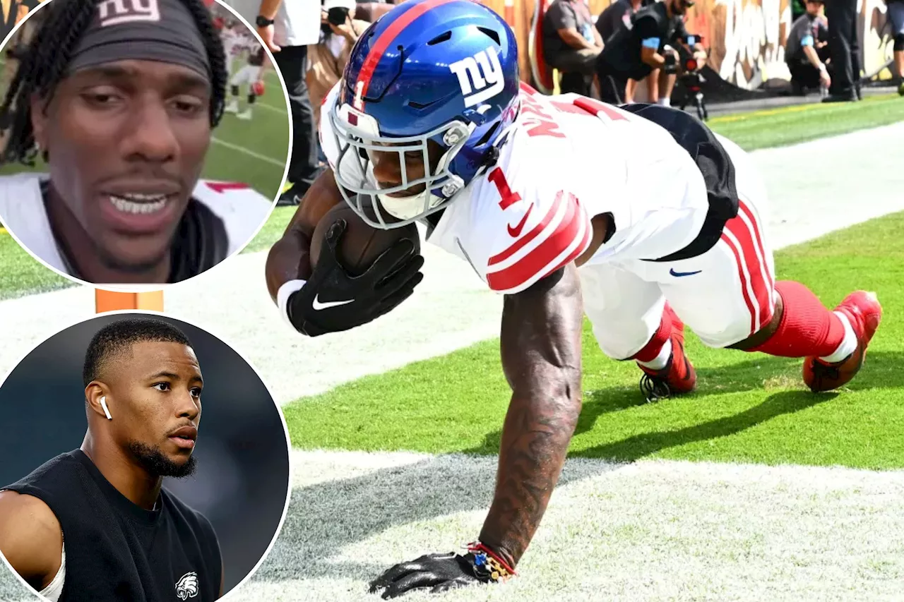 Saquon Barkley praises Malik Nabers' stellar Giants day even if fans will 'hate on' gesture