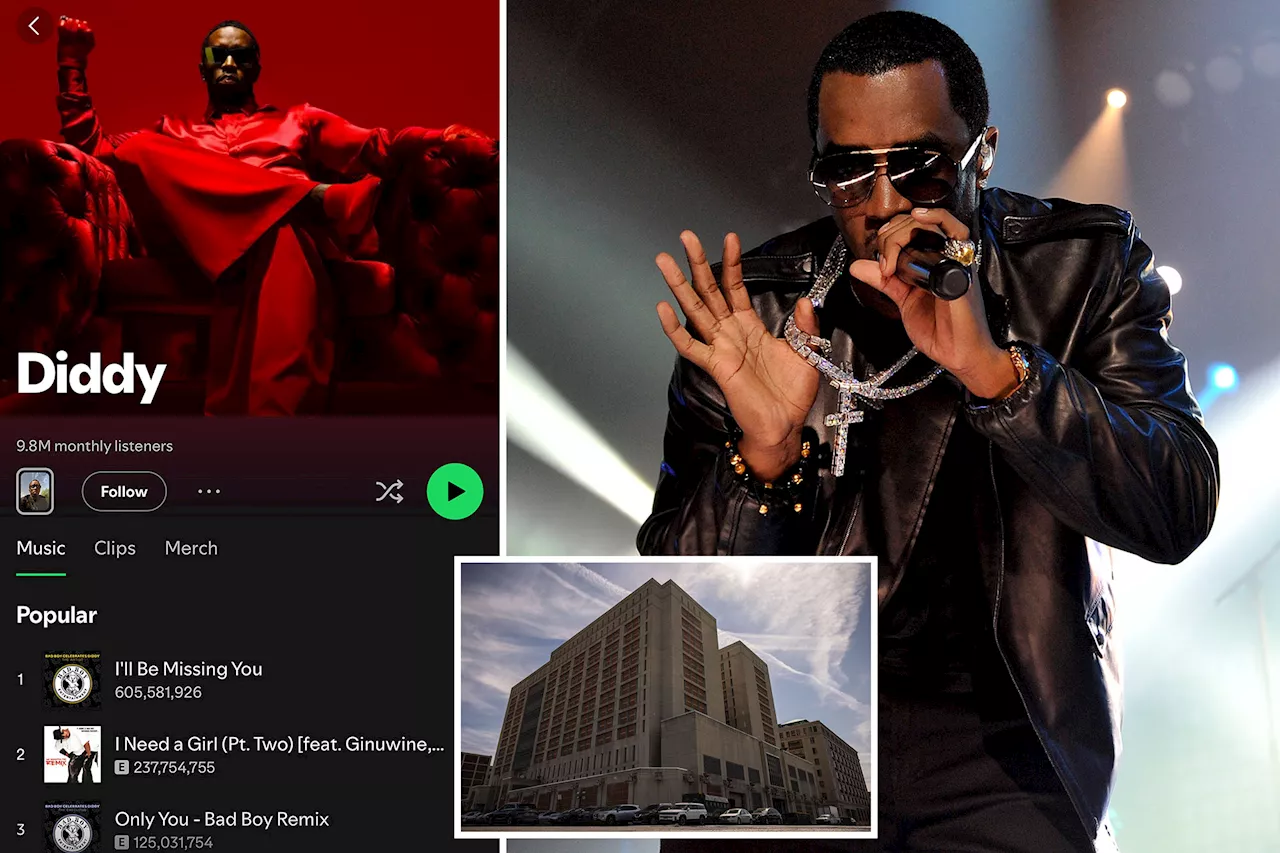 Sean 'Diddy' Combs' music streams jump following sex trafficking arrest and indictment