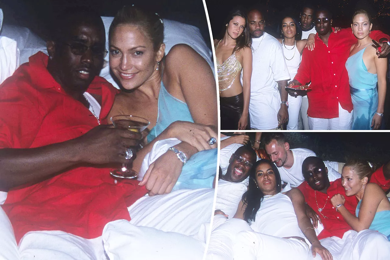 Jennifer Lopez and Sean 'Diddy' Combs cuddle up in bed in resurfaced party pics