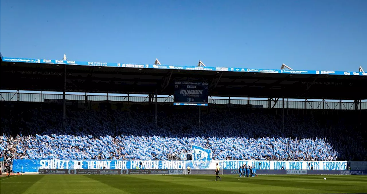 DFB ermittelt: Fans des 1. FC Magdeburg zeigten wohl rechtsextremes Banner