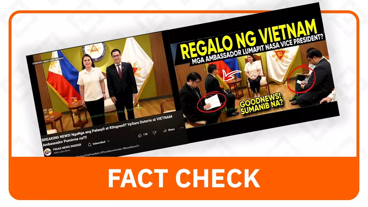 FACT CHECK: Vietnam envoy’s visit to Sara Duterte not related to OVP budget cuts