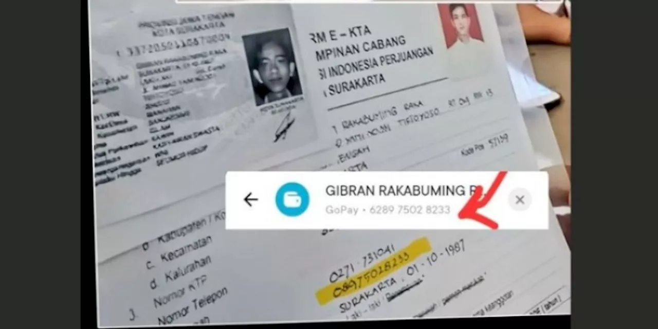 Nomor Ponsel Terduga Milik Gibran Rakabuming Raka Beredar di Media Sosial