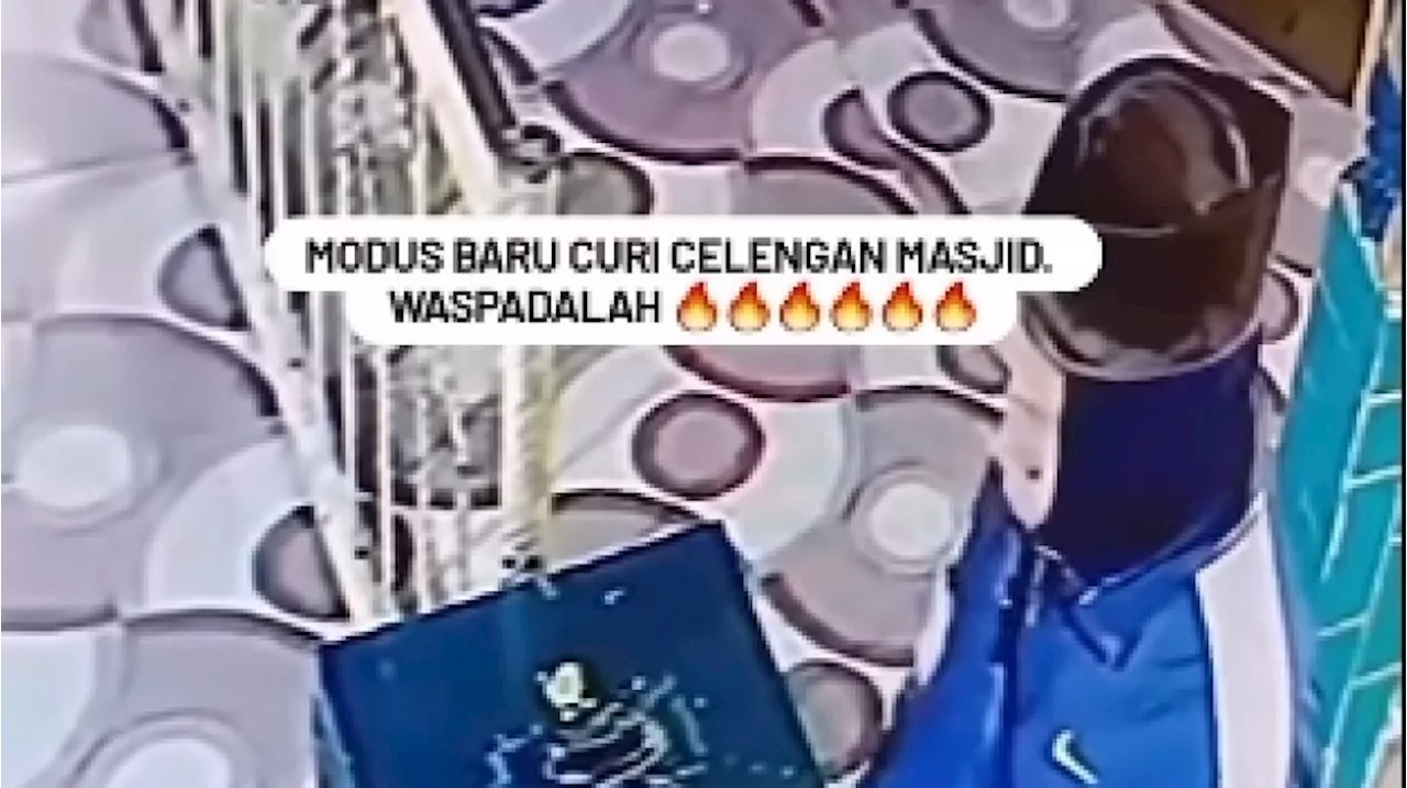 Maling Kotak Amal Berjaket Nike Viral, Modus Baru Cuma Modal Lakban, Waspada!