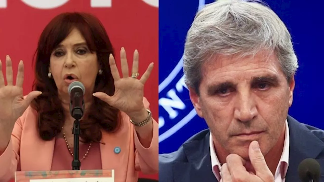 'Quedate chillando tranquila': el fuerte cruce entre Cristina Kirchner y Luis Caputo por la deuda pública