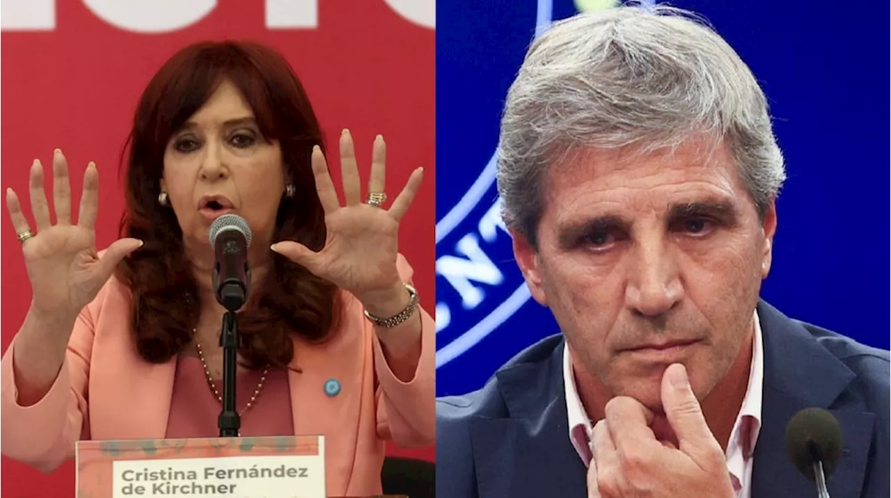 Luis Caputo salió a cruzar fuerte a Cristina a Kirchner por la deuda: “Quedate chillando tranquila”