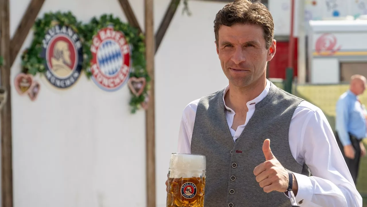 Oktoberfest 2024: Thomas Müller ohne Ehefrau Lisa auf der Wiesn