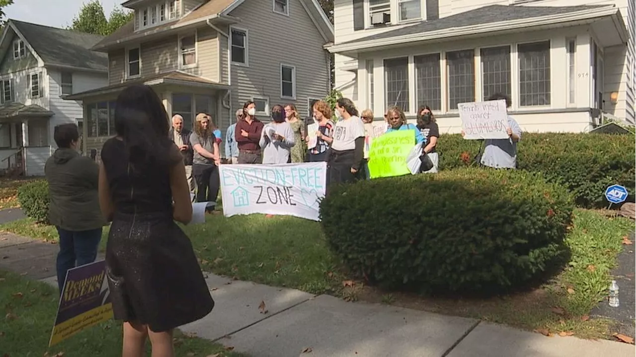 Rochester residents rally for Good Cause Eviction law after tenant's dispute