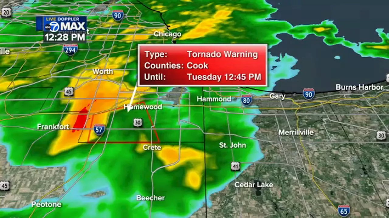 Chicago weather: Tornado Warning expires for Cook County; Flash Flood Warning in effect