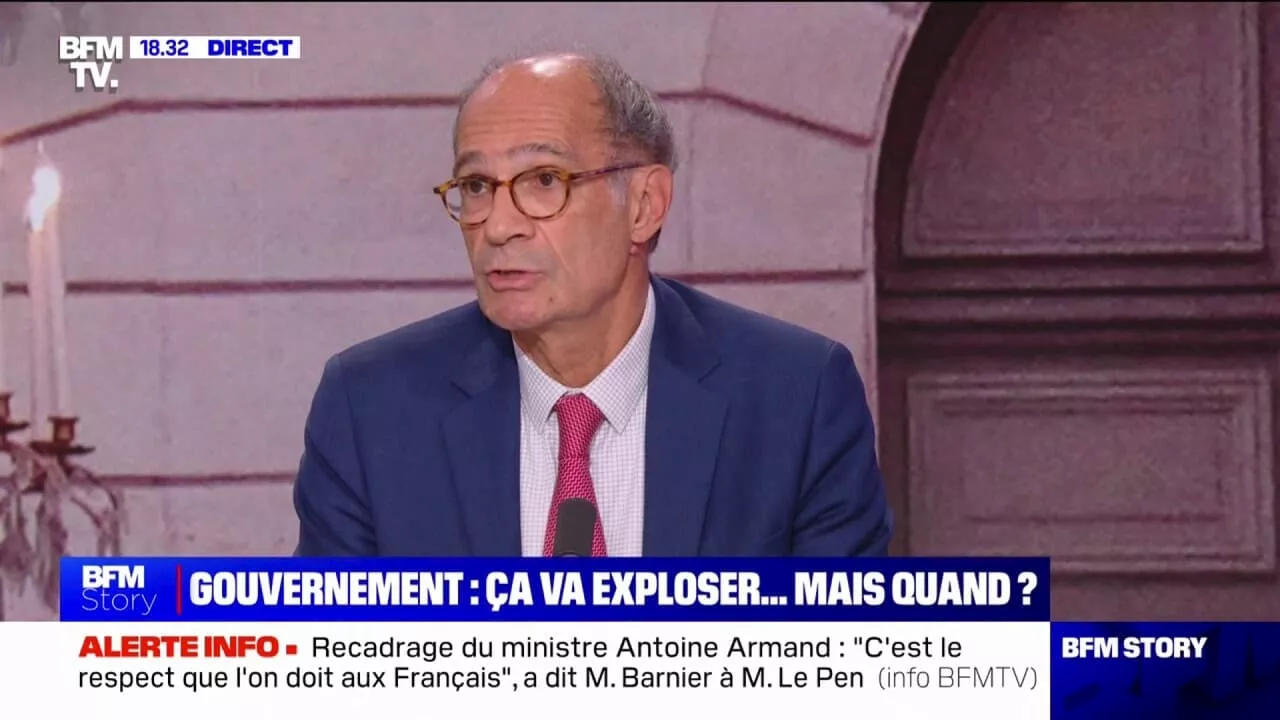 Recadrage d'Antoine Armand par Michel Barnier sur le RN: 'Il faut que les débats internes restent des débats internes', affirme Eric Woerth