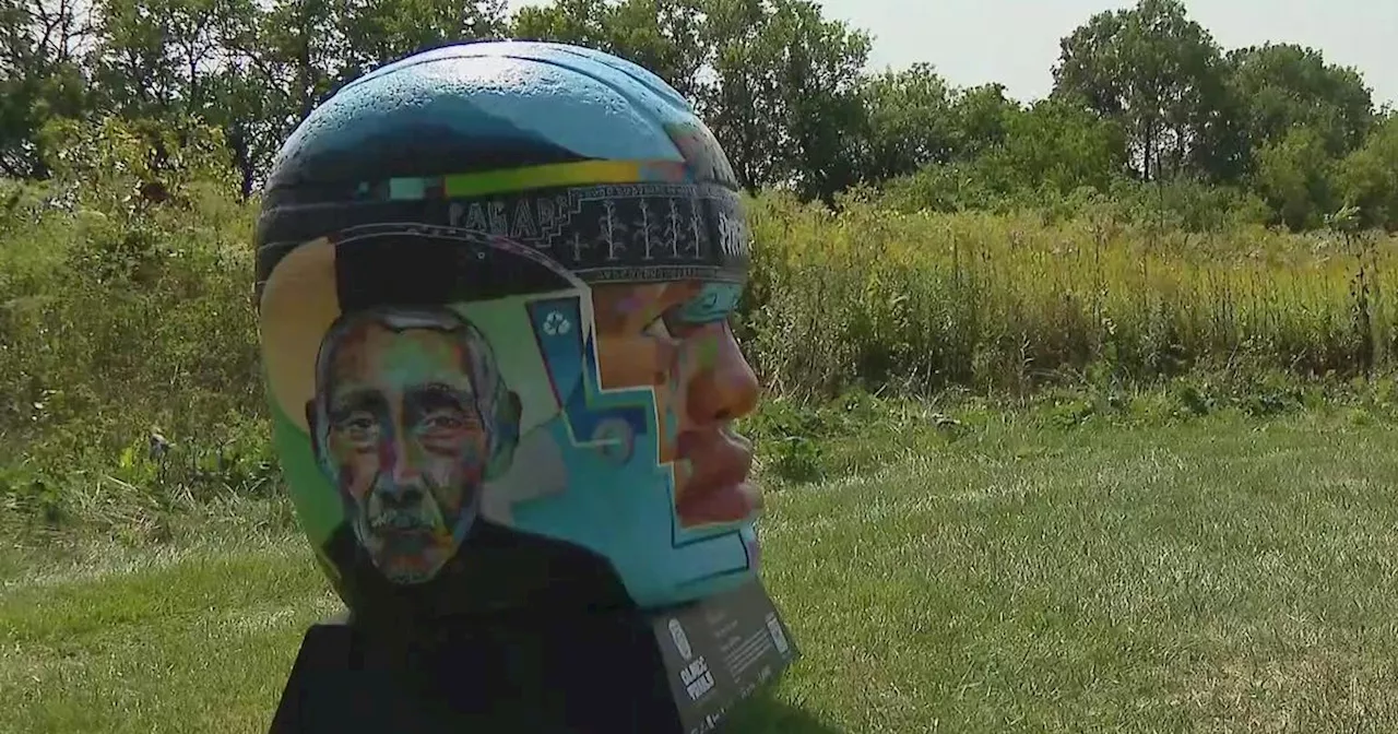 Giant Olmec heads getting attention in Chicago's suburbs