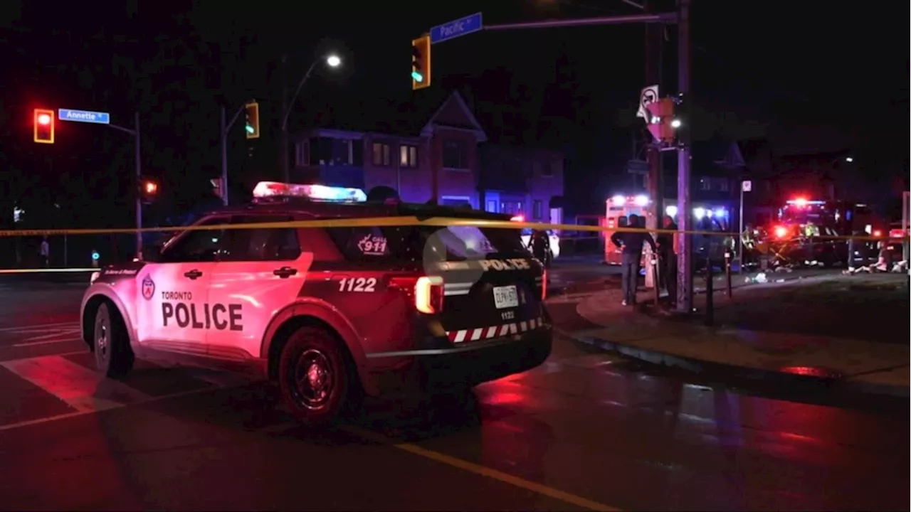 One pedestrian dead, another injured following 2-vehicle collision in Toronto's west end