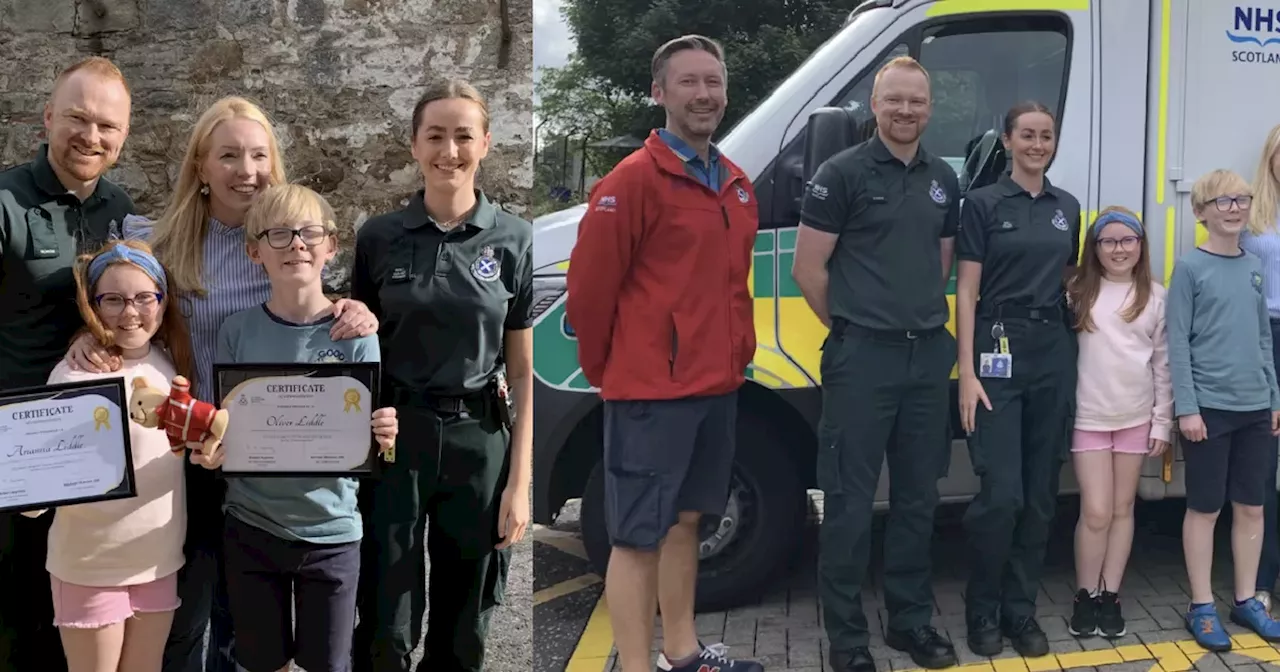 Siblings hailed as heroes for saving mum from cardiac arrest