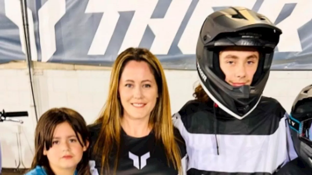 Jenelle Evans seen on rare outing with son Jace, 15, as Teen Mom star treats kids to motocross at...