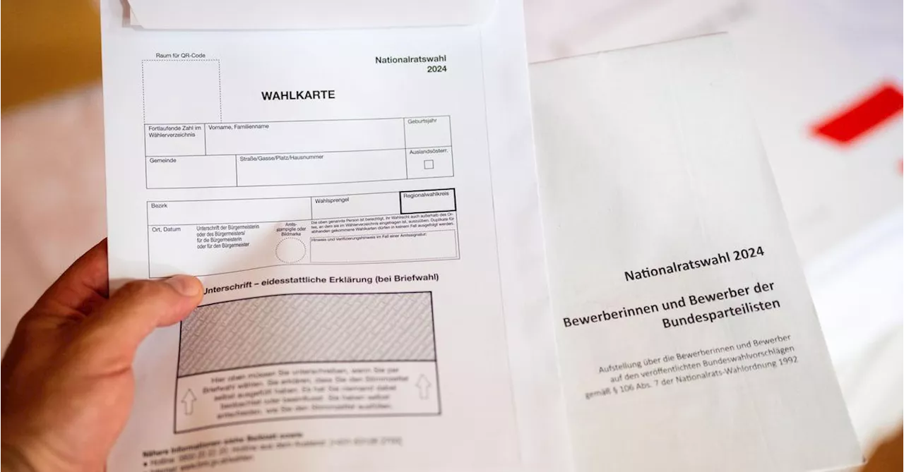 Morgen endet die Frist für schriftliche Wahlkartenanträge