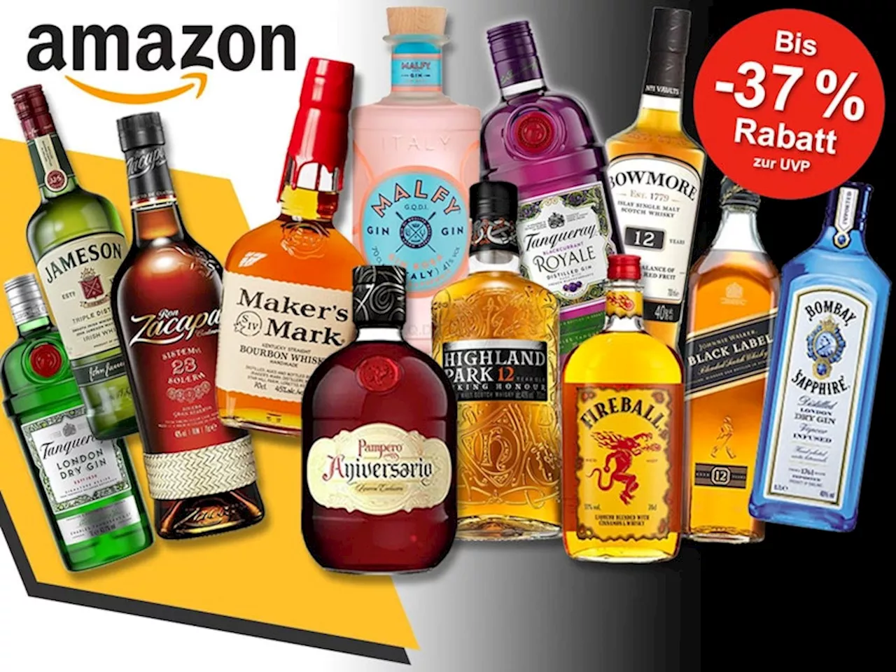 Top-Deals auf Premium-Spirituosen in Amazon-Angeboten: Hochprozentige Getränke von Whisky bis Gin bis 37%