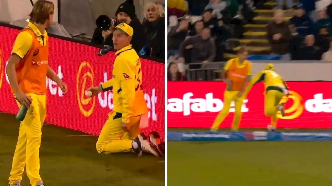 ’Mate, there’s a game going on’: Marnus filthy with Aussie sub in bizarre catch drama