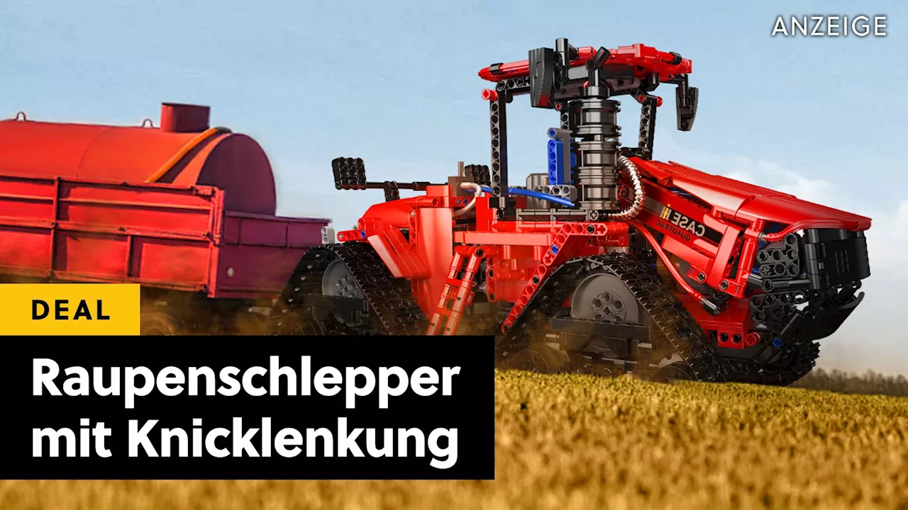 Ferngesteuerter Raupenschlepper mit Knicklenkung und Pneumatik im Angebot – Sowas hat nicht mal LEGO Technic!