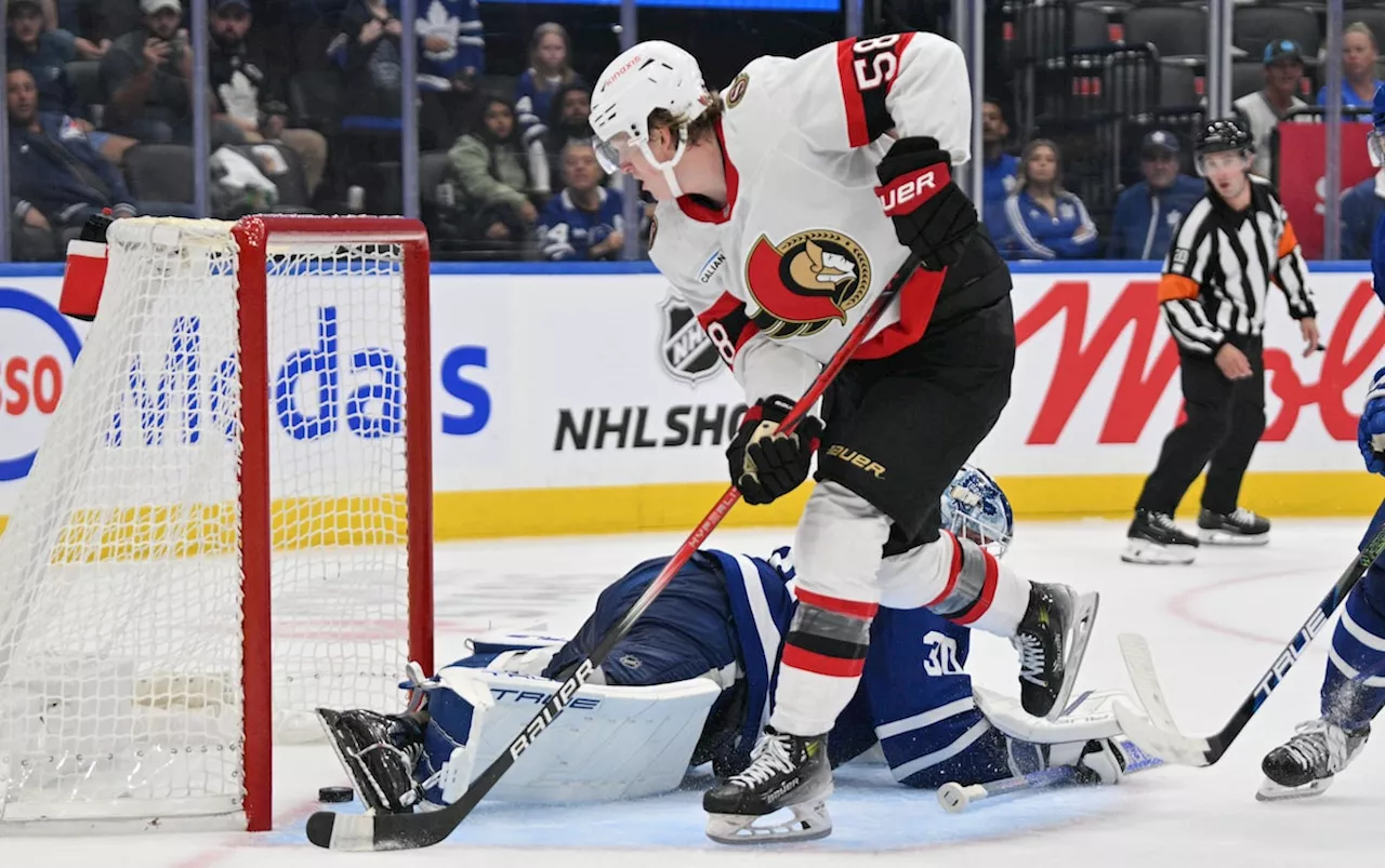 Yakemchuk scores in overtime as Senators trip Leafs 6-5