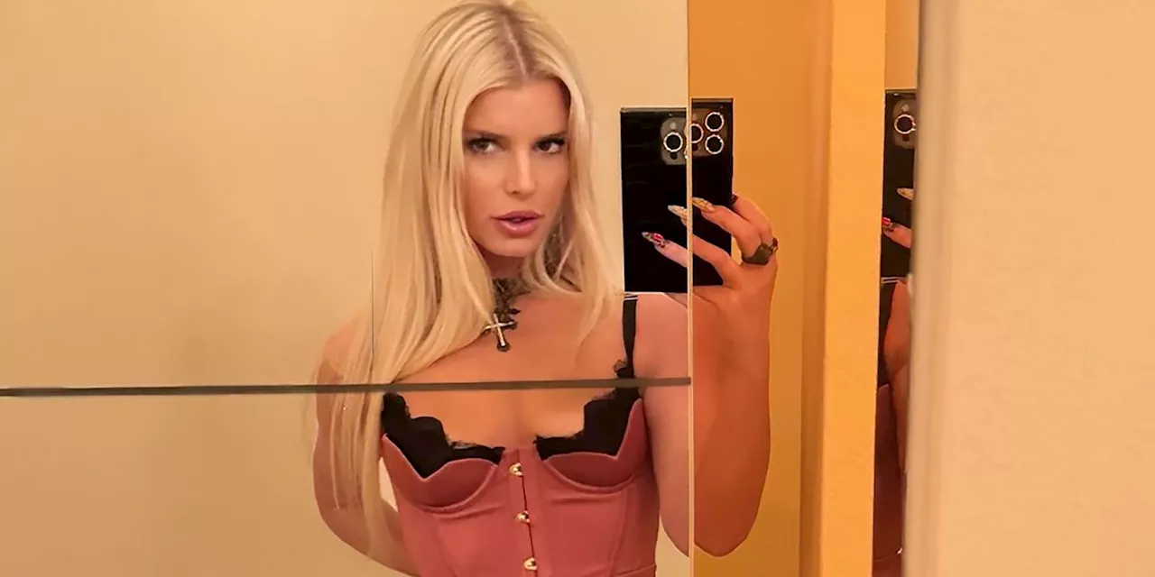 Jessica Simpson Paid Homage to Indie Sleaze in a Corset and Sheer Lace Pants