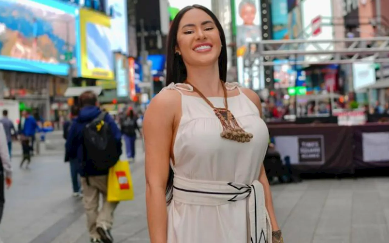 Ex-BBB Isabelle Nogueira desembarca em Nova York para a Semana do Clima