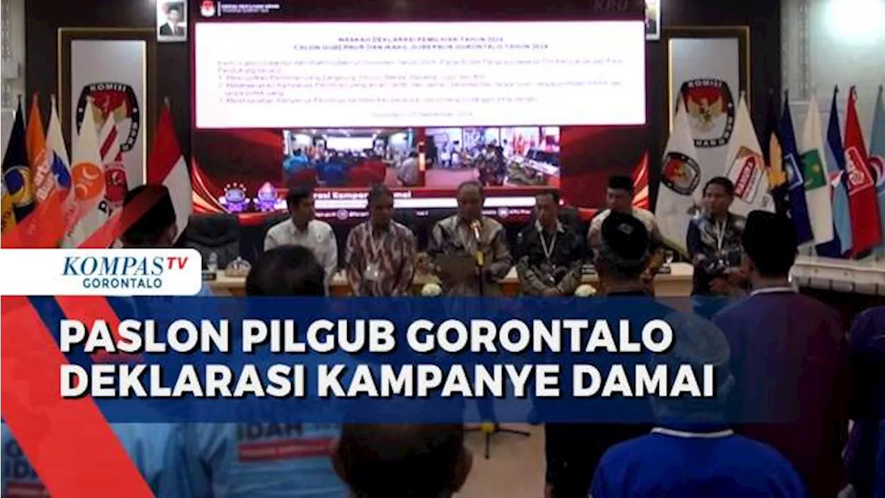 Paslon Gubernur dan Wakil Gubernur Gorontalo Deklarasikan Kampanye Damai