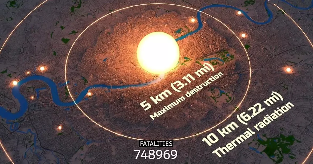 Russia Shows Simulated Nuclear Strike on London, Killing Hundreds of Thousands