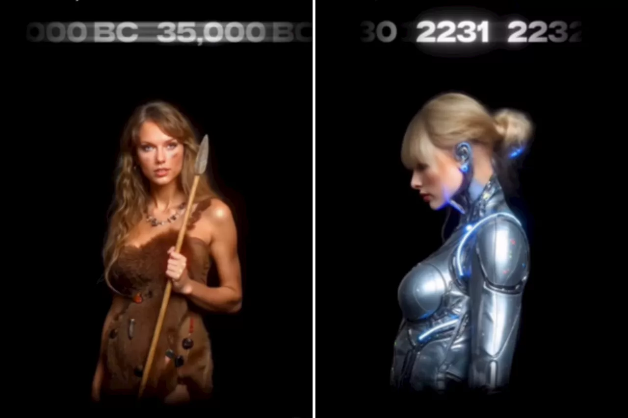 Taylor Swift Gets Eras Makeover From Stone Age To 2200 By AI Time Machine