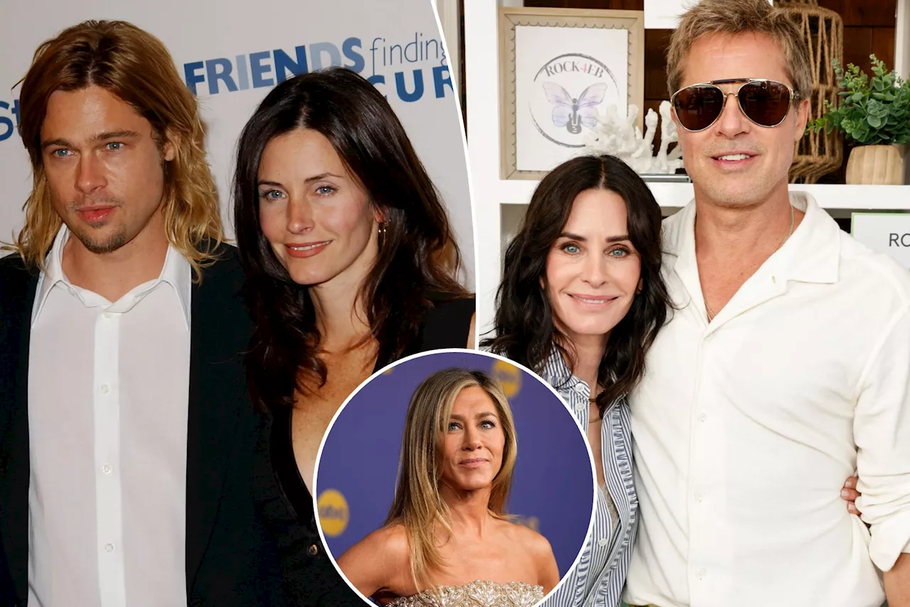 Courteney Cox and Brad Pitt reunite almost 20 years after his split from Jennifer Aniston