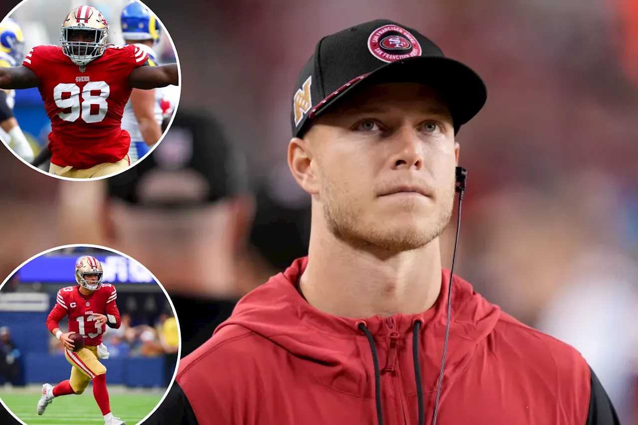 Disastrous start for 49ers worsens with Christian McCaffrey injury concern, star lineman out for year