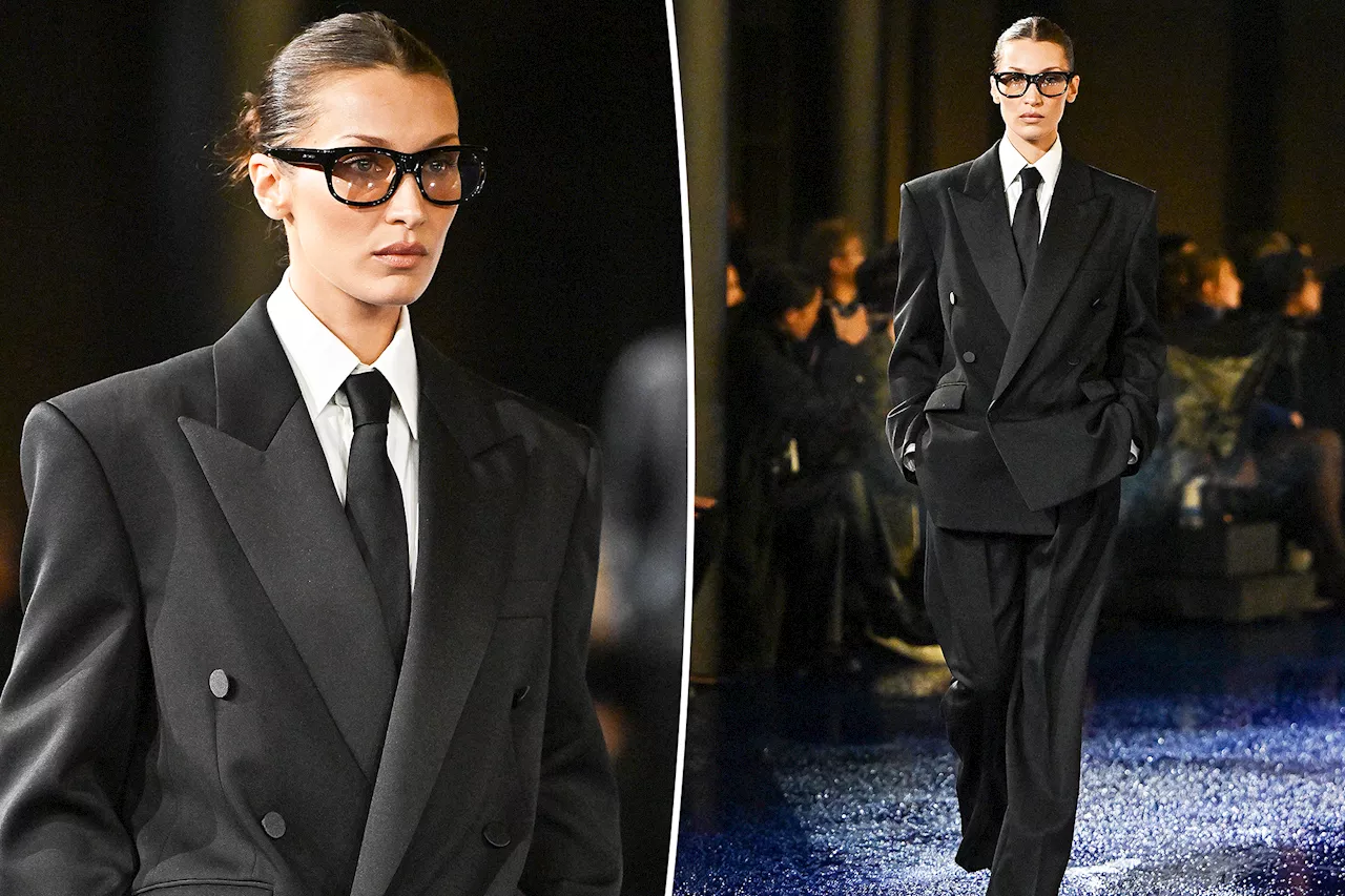 Bella Hadid makes epic return to the runway for Saint Laurent after two-year hiatus: 'The queen is back'