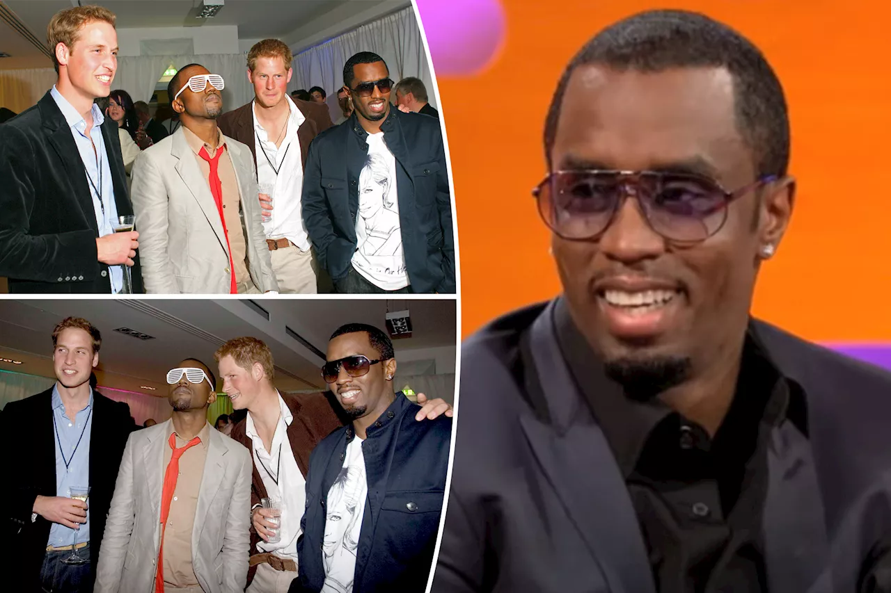 Sean 'Diddy' Combs wanted Princes William and Harry to party with him when they were 'young' and 'getting in a lot of trouble'