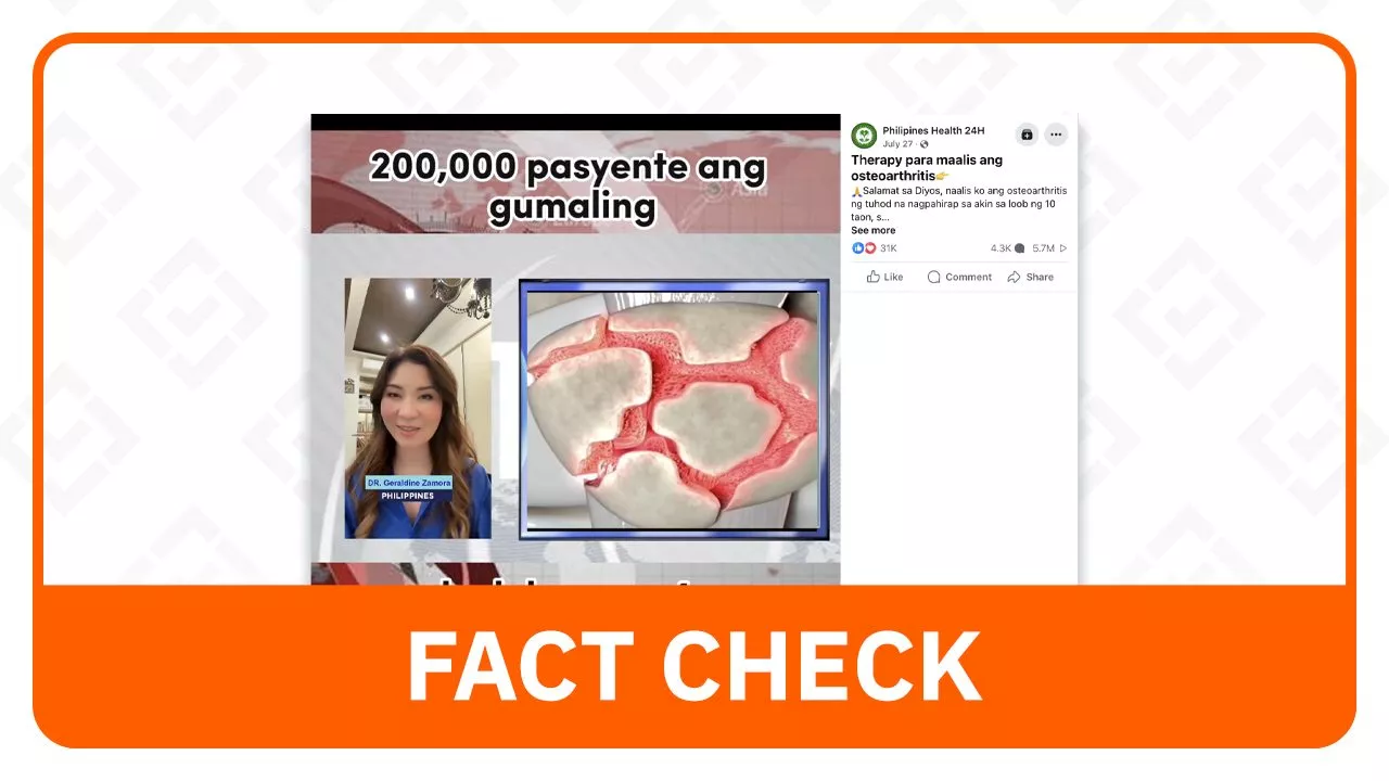 FACT CHECK: Arthritis ‘cure’ ad featuring Filipino doctor uses deepfake