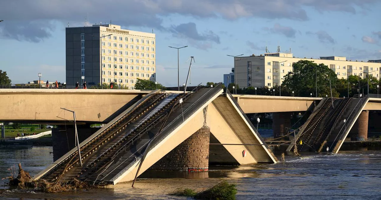 Eingestürzte Carolabrücke in Dresden: Vorbereitungen für weiteren Abbruch