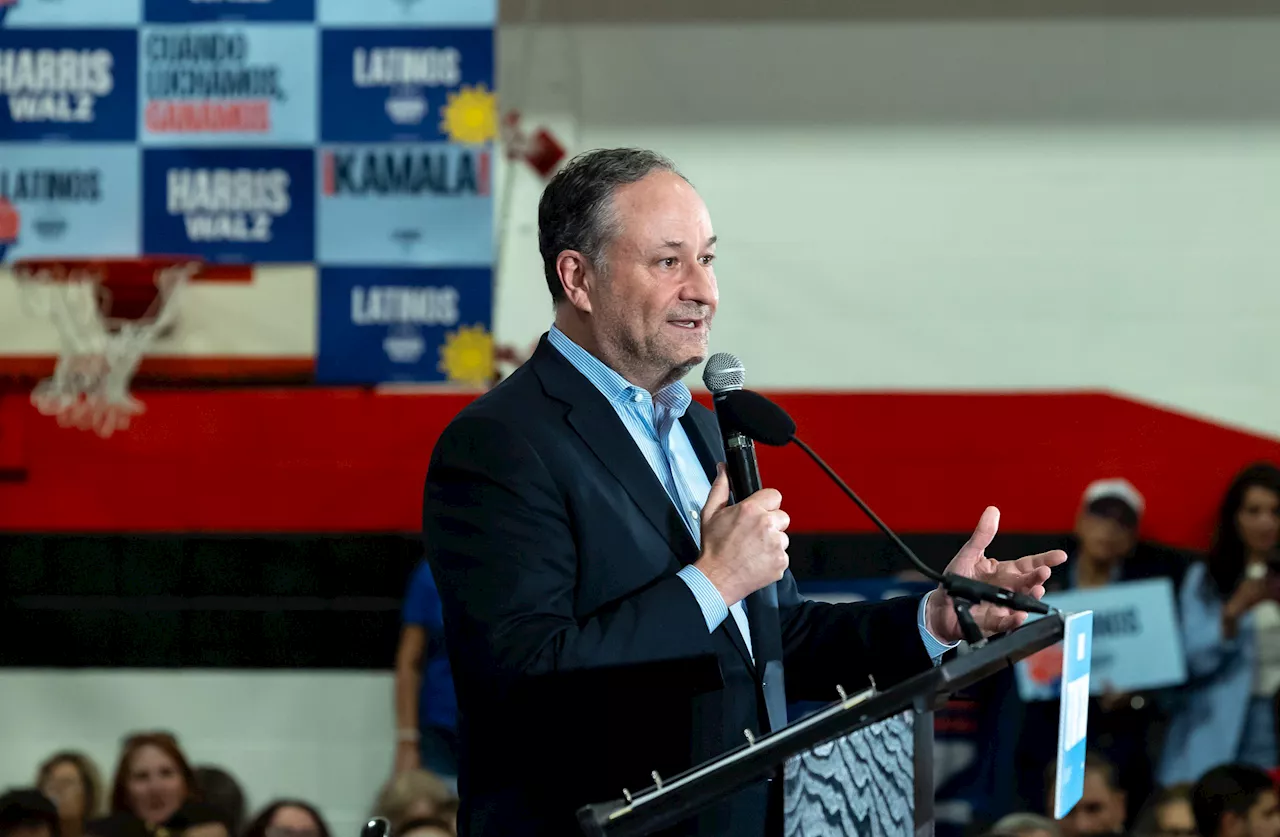 At San Antonio rally, Doug Emhoff and Texas Democrats decry Paxton’s voter fraud hunt