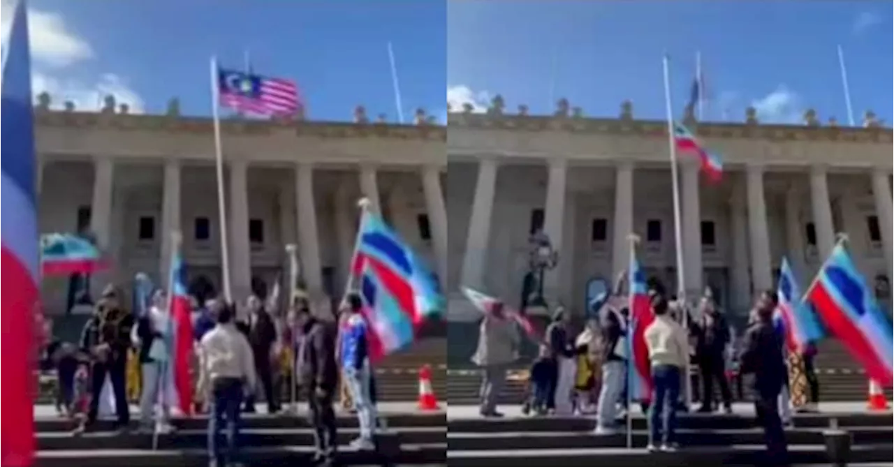 PDRM Investigating Video Of Malaysians Putting Up Sabah & Sarawak Flags In Melbourne