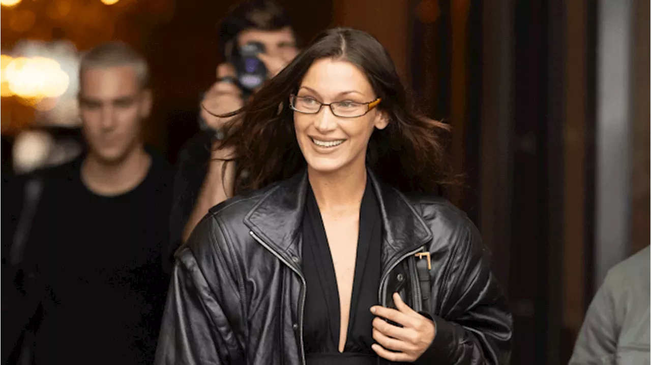 Bella Hadid Flashed Major Boob in a Tiny Belt Top