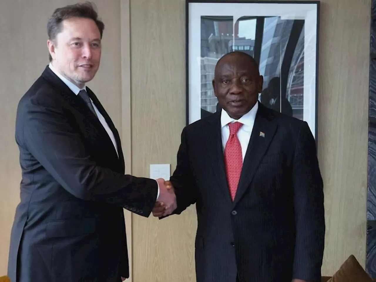 PICTURES: President Cyril Ramaphosa meets Elon Musk in New York