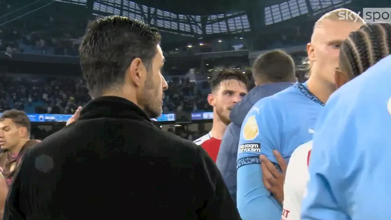 ‘Stay humble’, Erling Haaland tells Arteta who gives him brutal death stare before Gabriel Jesus confronts...