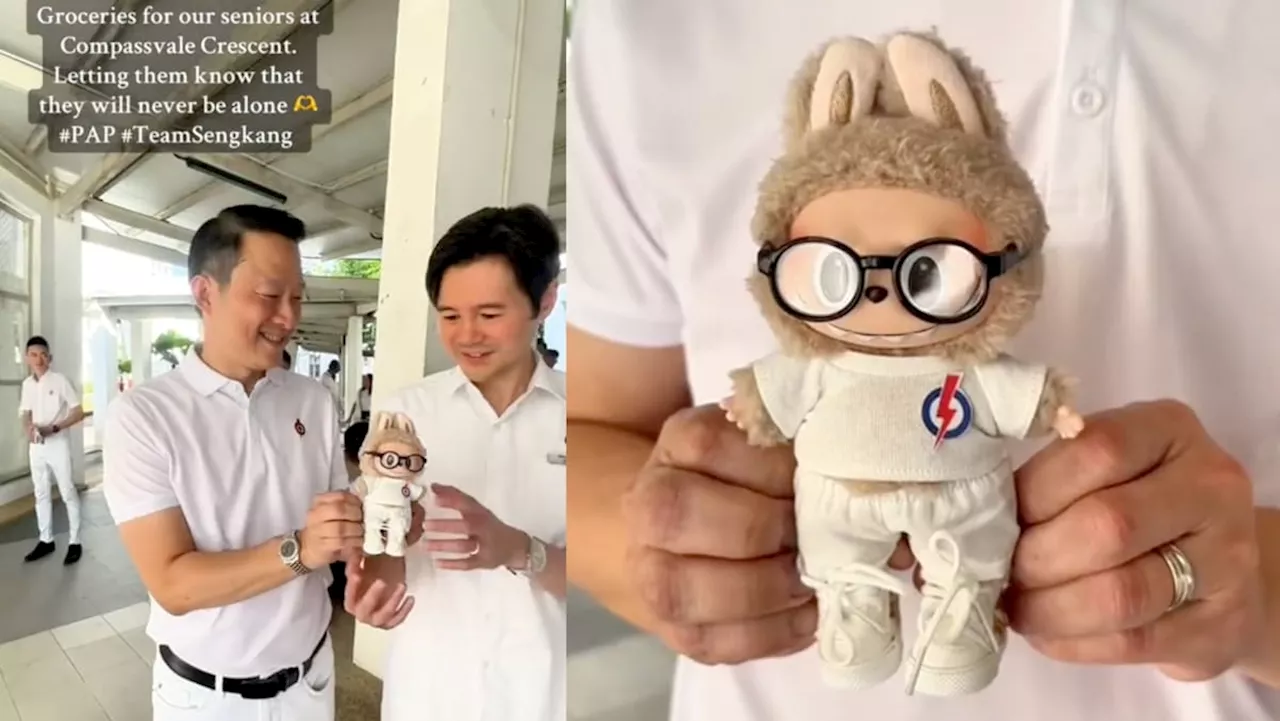 Sengkang's PAP reps have a Labubu dressed in an all-white PAP outfit