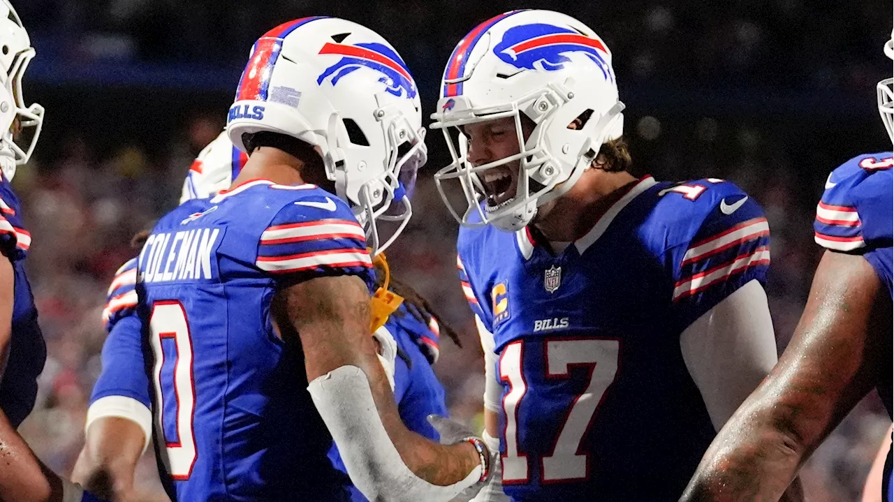 Allen throws four TD passes, Bills rout unraveling Jaguars