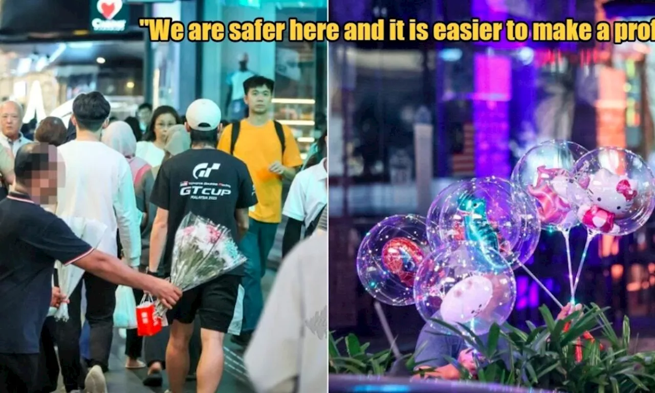 Illegal Foreign Street Vendors are Earning Up to RM1,500/Day by Selling Flowers in KL