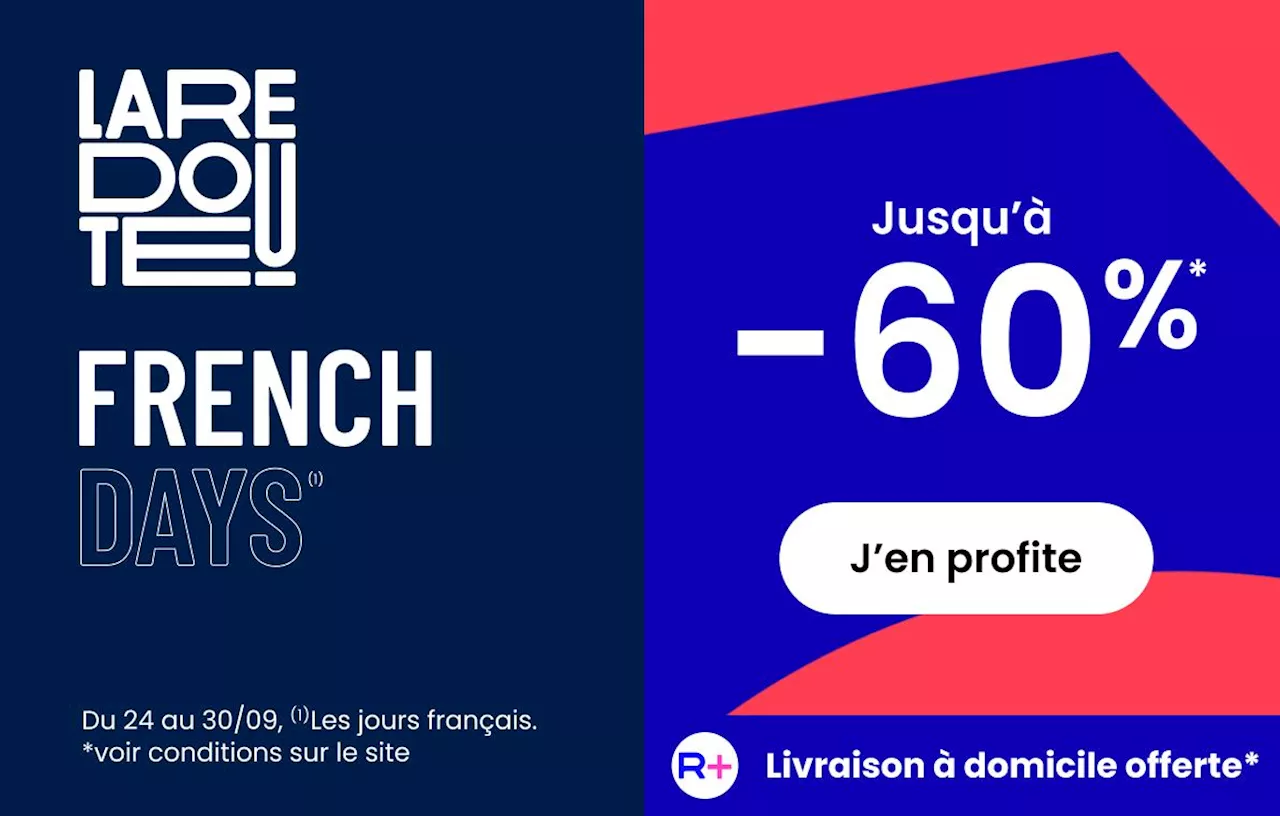 Profitez de réductions allant jusqu’à – 60 % chez La Redoute pendant les French Days d’automne