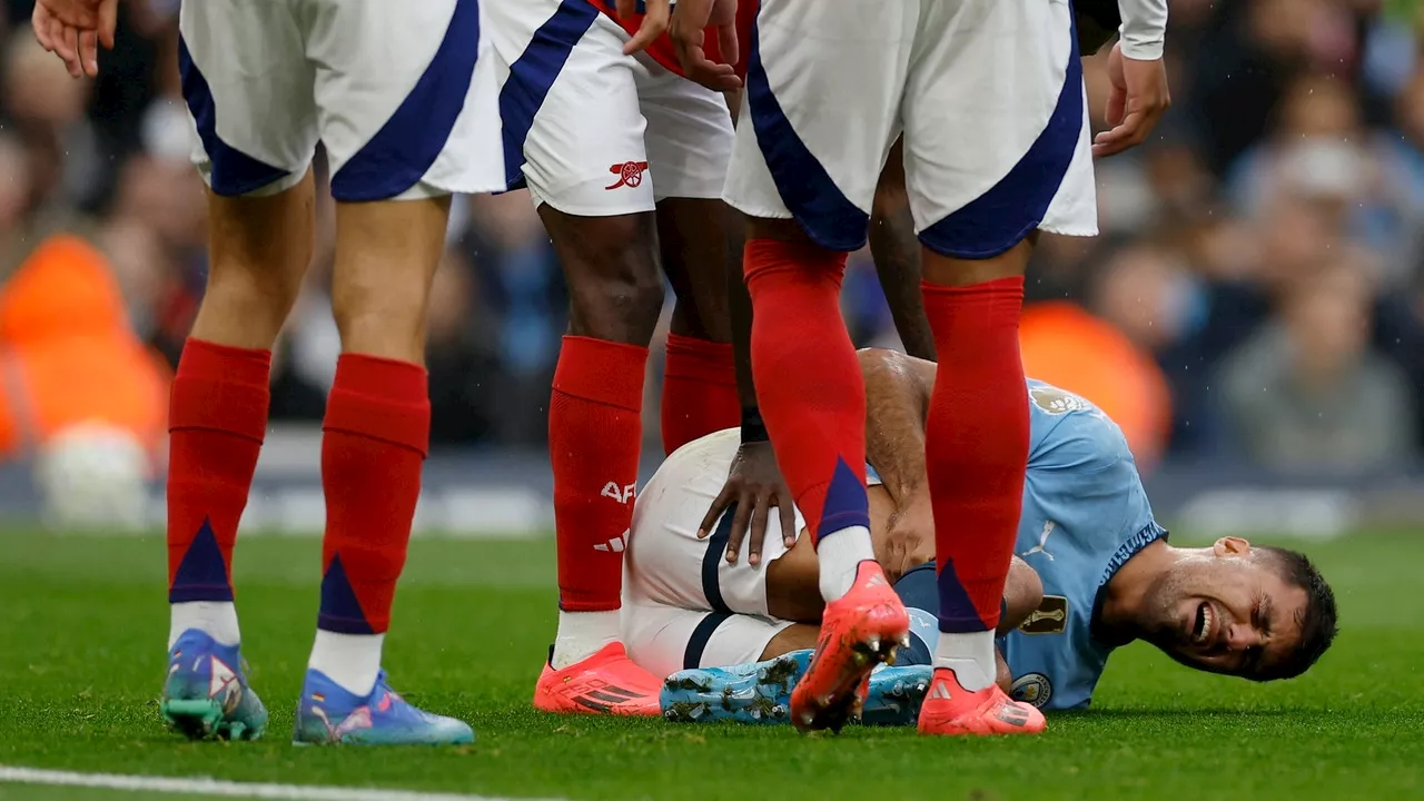 El Manchester City confirma que Rodri sufre 'una lesión de ligamentos en su rodilla derecha'