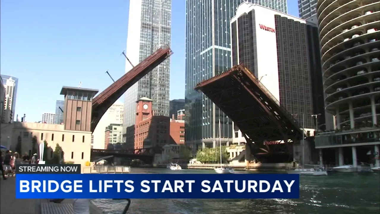 Fall bridge lifts underway to allow boats to cross Lake Michigan