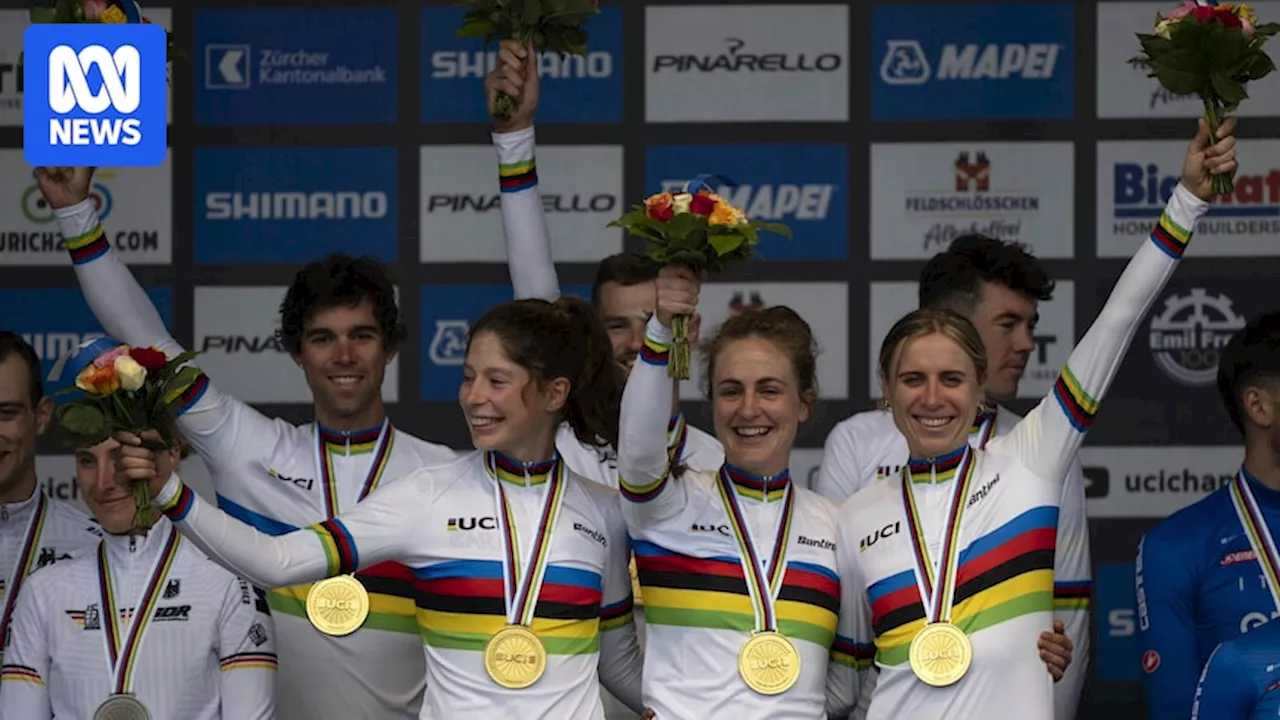 Australia win gold in mixed team time trial world at UCI world championships